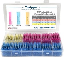 220Pcs 22 10 Gauge Butt Terminal Connectors