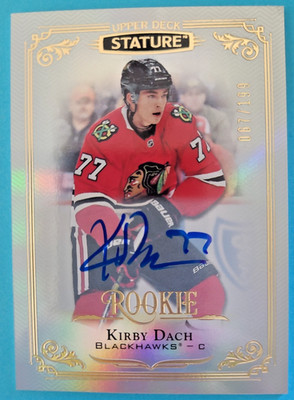 2019-20 Kirby Dach Upper Deck Stature #125 Rookie Autograph RC Auto /199