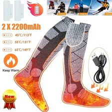 Electric Heated Socks Rechargeable Battery Men Women Winter Foot Warmer