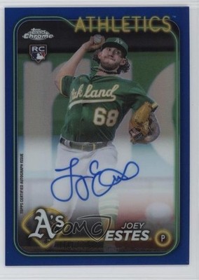 2024 Topps Chrome Rookie Blue Refractor 63/150 Joey Estes #RA-JES Auto RC 1p0e