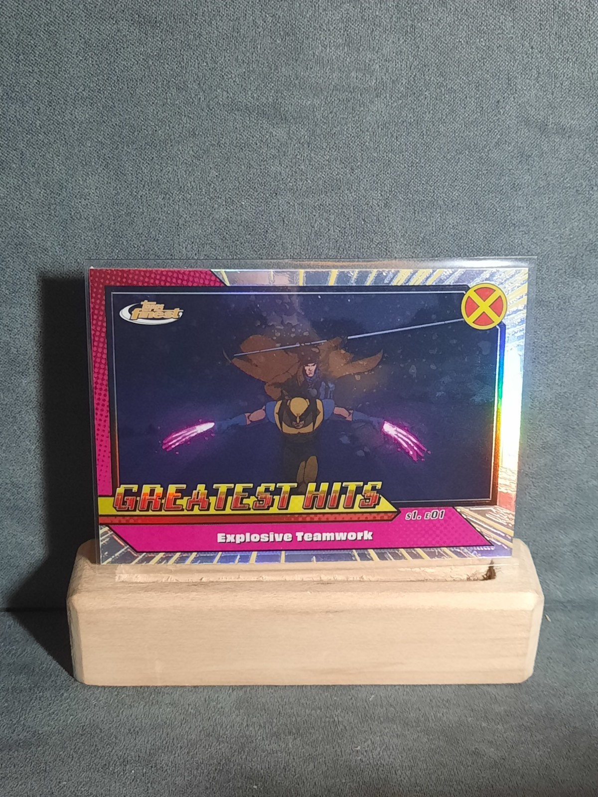 2025 Topps Finest X-Men '97 Greatest Hits Explosive Teamwork Near Mint