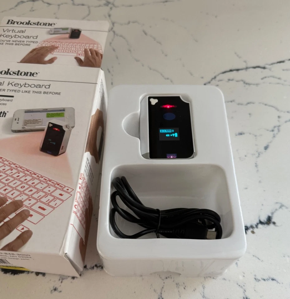 Brookstone CTX (Model: VK200 Keyfob) BT Virtual Bluetooth Keyboard - Image 2 of 2