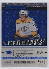 2023 Upper Deck Credentials Debut Ticket Access Blue /149 Luke Evangelista 18fy