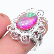Triplet Opal Gemstone Handmade 925 Sterling Silver All Size Ring For Gift