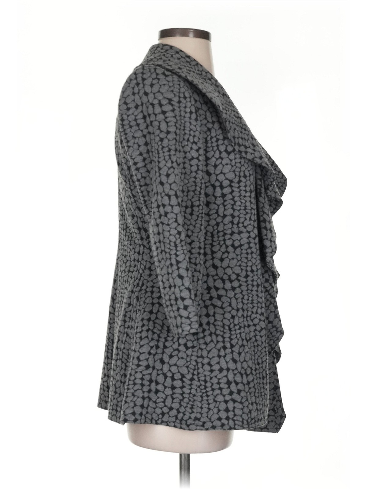 Calvin Klein Women Gray Blazer 0 thumbnail 3