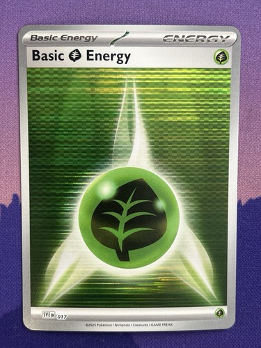 Scarlet & Violet Energies Basic Grass Energy 017 Reverse Holo Pokémon TCG