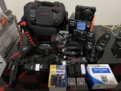 Sony a6400 Mirrorless Camera with 16-50mm Lens, Case, 128GB Memory, Filters, Etc