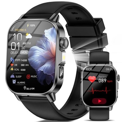 Premium Smartwatch mit EKG, Blutdruck, Harnsäure, Schlaf & BMI Überwachung
