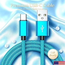 For iPhone 17 Samsung S25 USB Type C Charger Cable Heavy Duty Fast Charging Cord