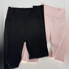 J.Crew Crewcuts Girls' Pull On Active Leggings in Stretchy Rib 2 Pair