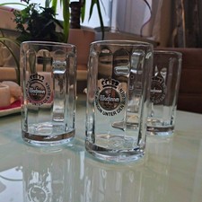 Warsteiner 3x Bierkrug/Bierglas mit Henkel, Aufdruck &ndash; Bier & Brauerei