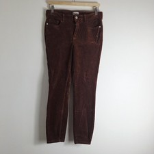 Pilcro High Rise Brown Corduroy Skinny Pants Size 28
