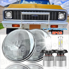 2x 7inch Round Led Headlights With Drl Turn Signal For Chevy Truck 1947-1957 A