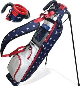 Sunday Golf Bag w/Strap & Stand, Lightweight Golf Stand Bags w/2-way dividers