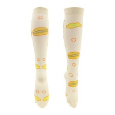 L-XL High Beige Bike Cycling Socks, 1 Pair
