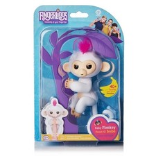 Fingerlings Baby Monkey - Sophie White Interactive Toy with Bonus Stand,...