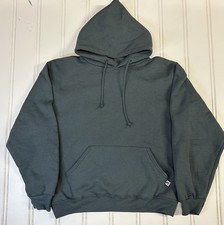 Vintage Russell Athletic Sage Green Blank Hoodie Sweatshirt Men  s Medium 90s