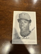 Cesar Cedeno signed auto Team Issued Photo Houston Astros