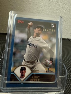 Eury Perez 2023 Topps Transcendent VIP Party #EP-2003 /100 Miami Marlins