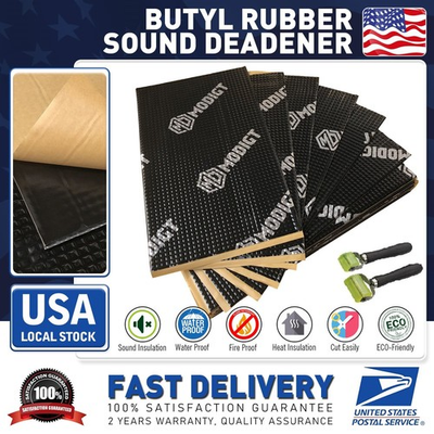 #ad Car Sound Deadener Mat with Rollers Proofing Insulation Material Dynamat Noise $54.98