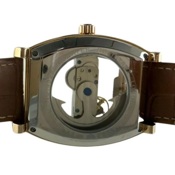 Reloj Longbo Automático Hombre con Correa de Cuero - Rosa/Marrón Foto 4 de 4