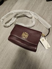 NWT Tory Burch Britten Combo Crossbody Burgundy