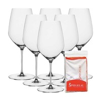 Spiegelau Hi-Lite Bordeauxglas 650 Ml 6Er Set Aus Kristallglas + Poliertuch