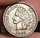 1907 Indian Head Penny AU Brown Beautiful strike and Book Filler!