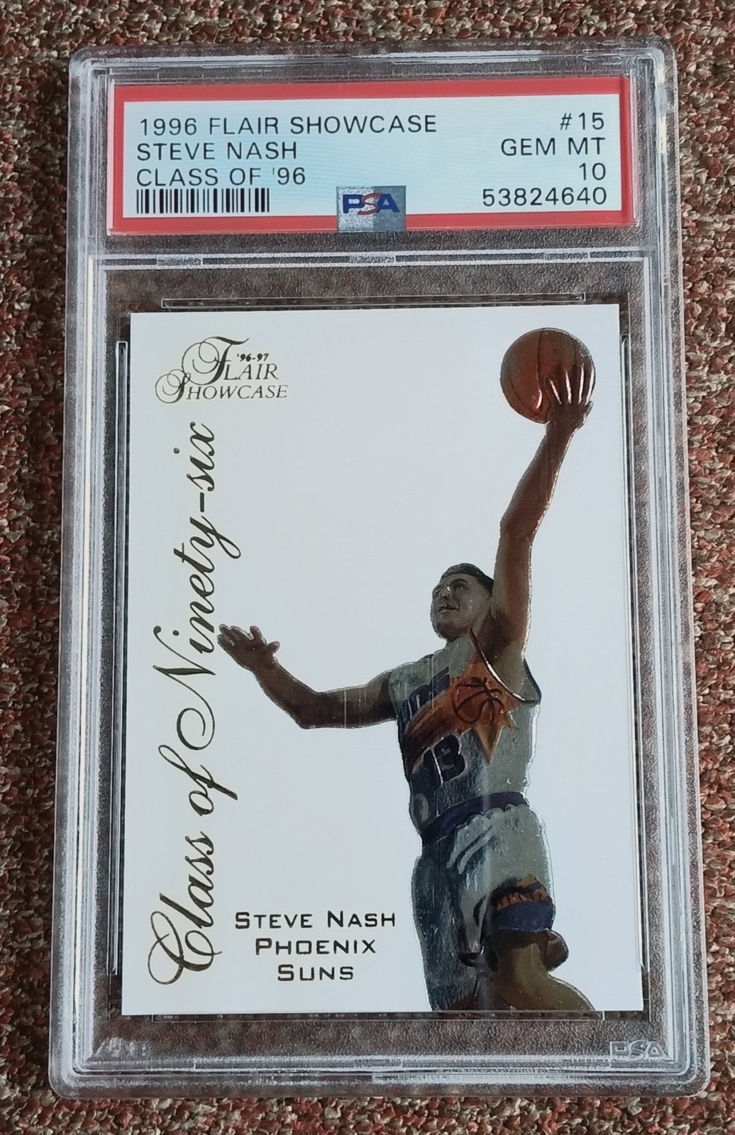 1996 Flair Showcase Class of 96 #15 Steve Nash Rookie RC SP PSA 10 (low pop)