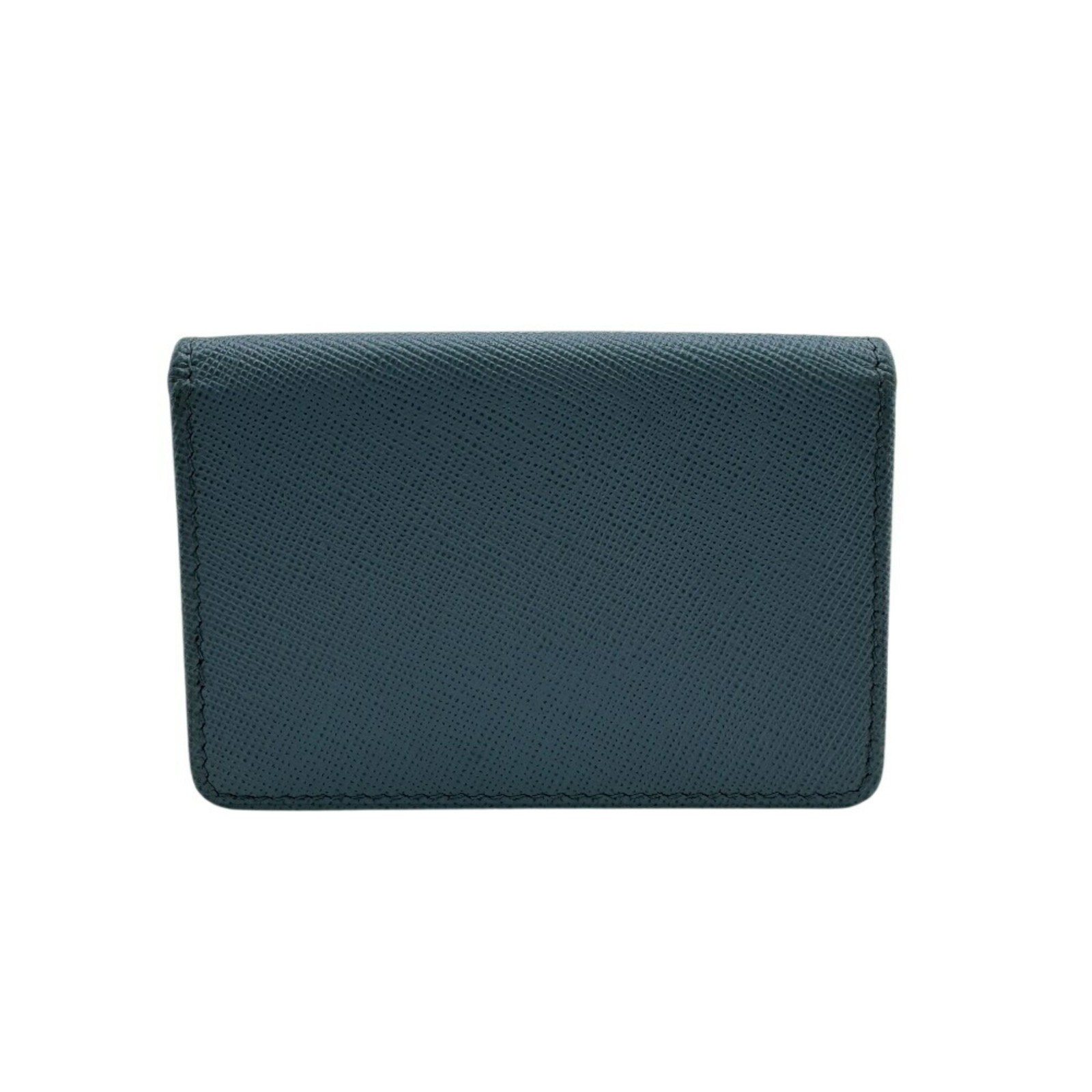 PRADA Saffiano Card Case Wallet Blue Women's GZl1f7uj thumbnail 2