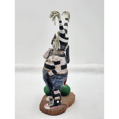 Kachina Hopi Payaso Sandía Firmado Grover Nativo Americano Koyala Tallado a Mano 9" - Imagen 22 de 22