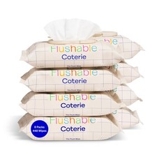 Coterie Flushable Wipes for Toddlers, 56 Count Pack of 8 , Multicolor