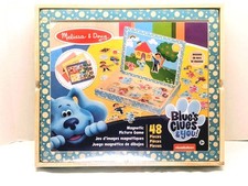 Melissa  Doug Blue's Clues  You Wooden Magnetic Picture Game 48 Pieces NEW