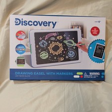 Discovery Kids Drawing Light Designer Wide Screen Easel in White. No Marker/pens