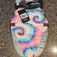 Canada Pooch Dog Chill Seeker Cooling Vest Tie dye Size 14 NWT Cute