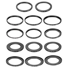 14 Pcs Step Up Down Ring Adapter Set for ND IR DSLR Lenses, Black