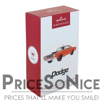 Hallmark Keepsake 2025 1969 Dodge Super Bee Six Pack Classic American Ornament