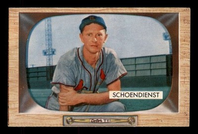 1955 Bowman #29 Al Red Schoendienst Cardinals HOF EX-MT (6)