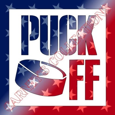 Plastic Stencil - Hockey Puck Off (SX478) (4'', 6'', 8'', 10'' or 12'')