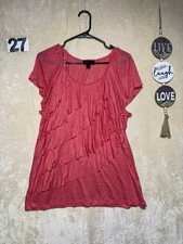 AB Studio Short Sleeve Blouse Size XL