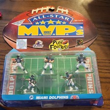 GALOOB 1997 EDITION MIAMI DOLPHINS NFL 5 MINI ACTION FIGURE PLAY FOOTBALL SET