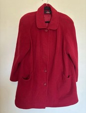 Vintage Alorna Wool Pea Coat Union USA Made Overcoat Holiday Festive Overcoat