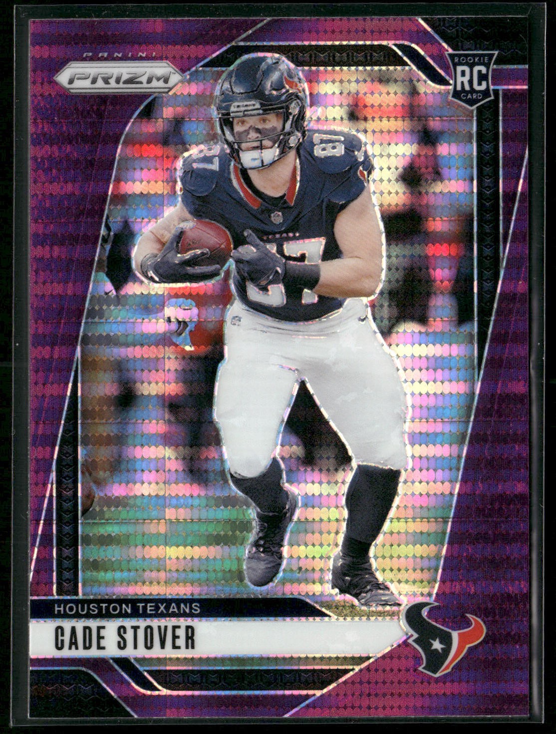 2024 Panini Prizm #318 Cade Stover Purple Pulsar