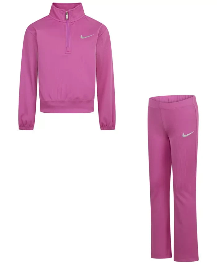 Nike 1/4 Zip LS Top & Legging Girl's Set 6 6X NWT | eBay