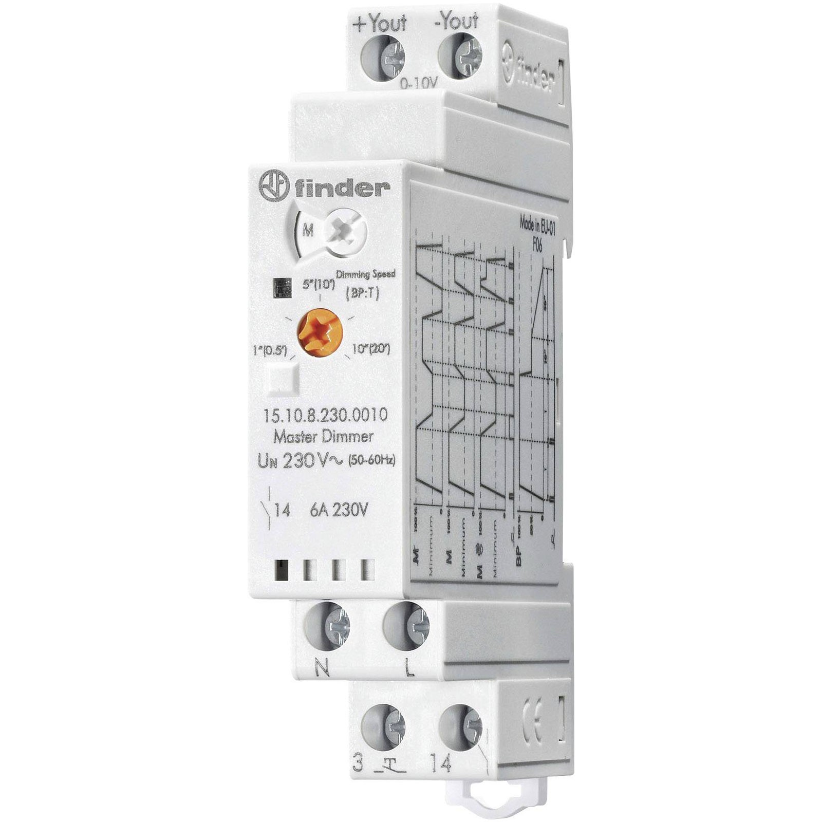 Finder 15.10.8.230.0010 master dimmer 230 V AC Rail-mount early warn - Image 2