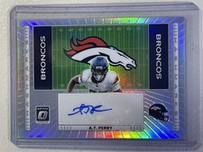 2025 Panini Donruss Optic A.T Perry Hashmarks Holo Auto #HM-AT Broncos