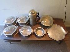 Guardian Service 8-Pc. Alumin. Set—5 w/ Top—$11.88/Pc.—Pans/Coffee Serv./Platter