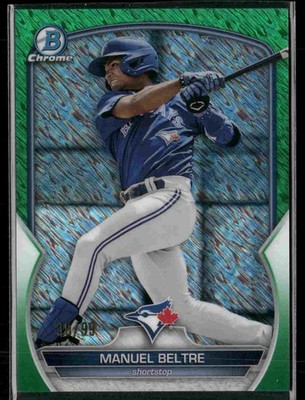 2023 Bowman #BCP-79 Manuel Beltre Chrome Prospects Green Shimmer Refractors #/99