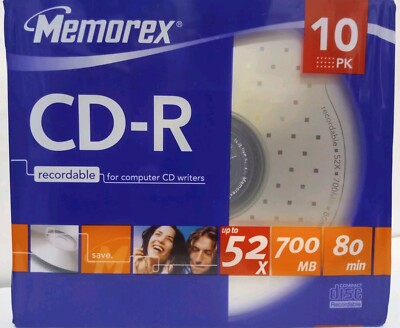 Memorex 10 Er Pack  CD-R  700MB 80 Min. Disc OVP 