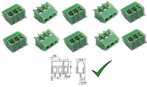 150 Morsettiere PCB A Vite - 2/3/4 Pin Verdi Per Fai-da-te Elettronico - Foto 9
